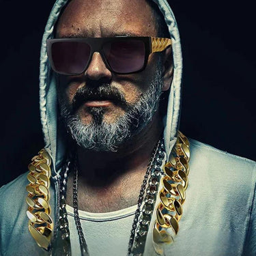 Hip Hop Punk Gold Necklace Sunglass